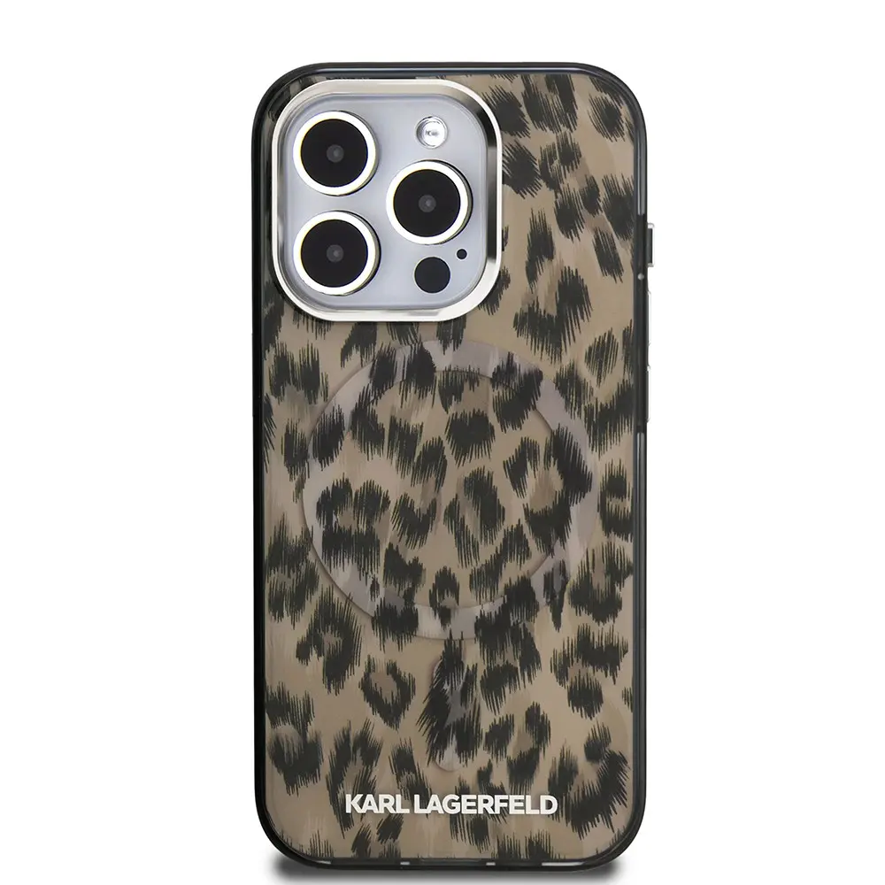 iPhone 15 Pro Max IML Leopar Baskılı Kılıf - Karl Lagerfeld