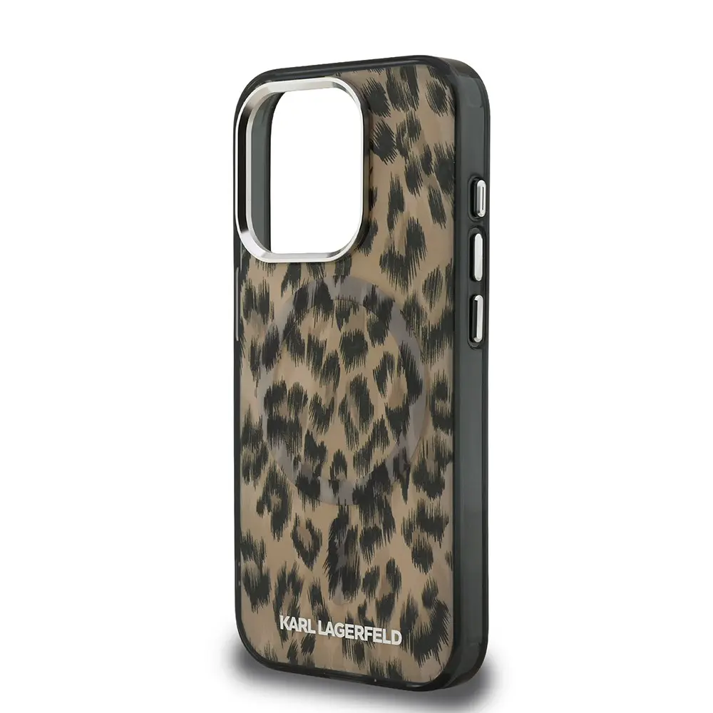 iPhone 15 Pro Max IML Leopar Baskılı Kılıf - Karl Lagerfeld