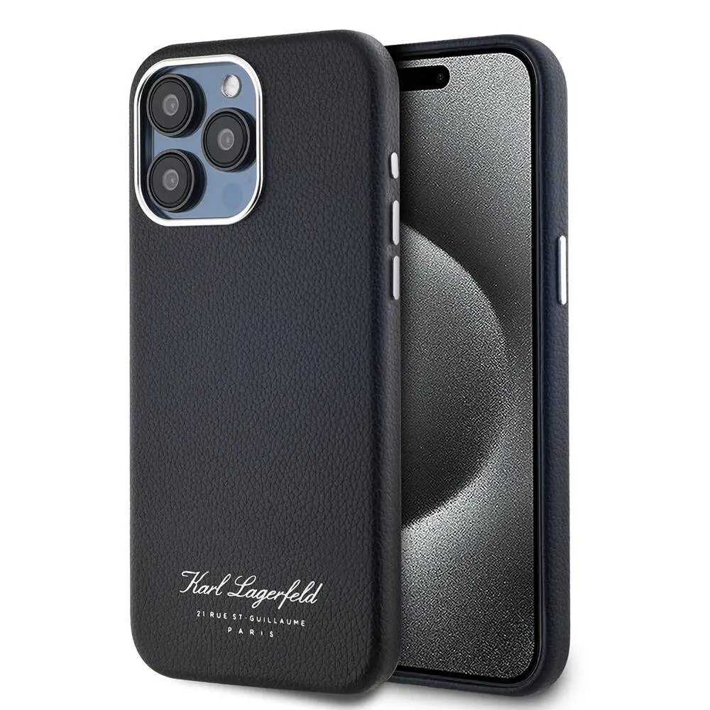 iPhone 15 Pro Max Kılıf, Karl Lagerfeld KL Yazılı Hotel Kapak