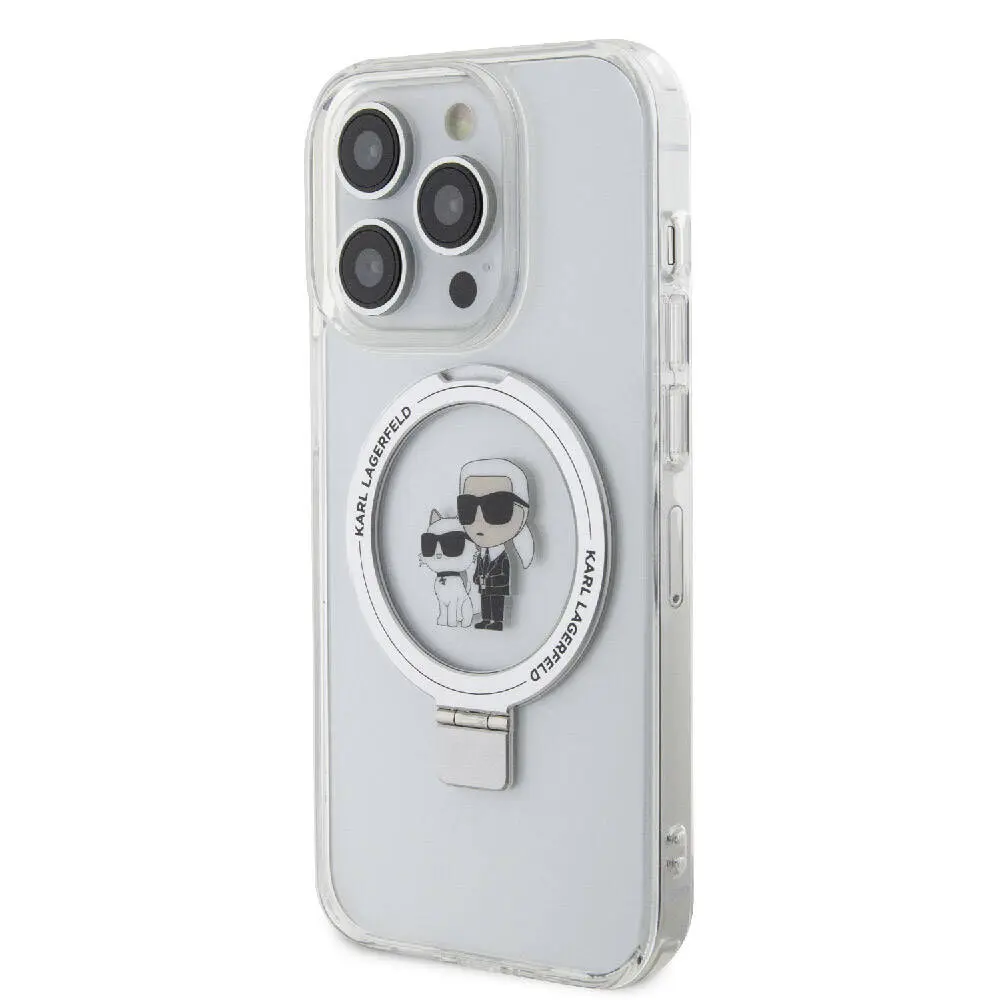 iPhone 15 Pro Max MagSafe Uyumlu Ring Standlı Kılıf - Karl Lagerfeld K&C