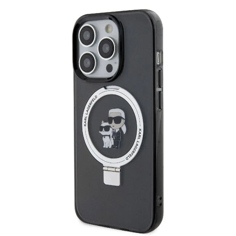 iPhone 15 Pro Max MagSafe Uyumlu Ring Standlı Kılıf - Karl Lagerfeld K&C