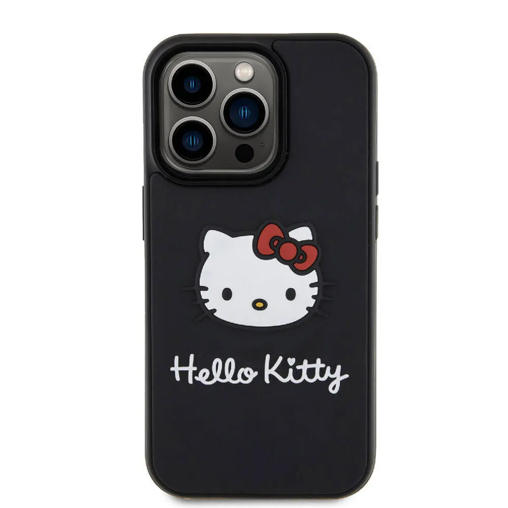 iPhone 15 Pro Max Hello Kitty Lisanslı 3D Kılıf - Kırmızı