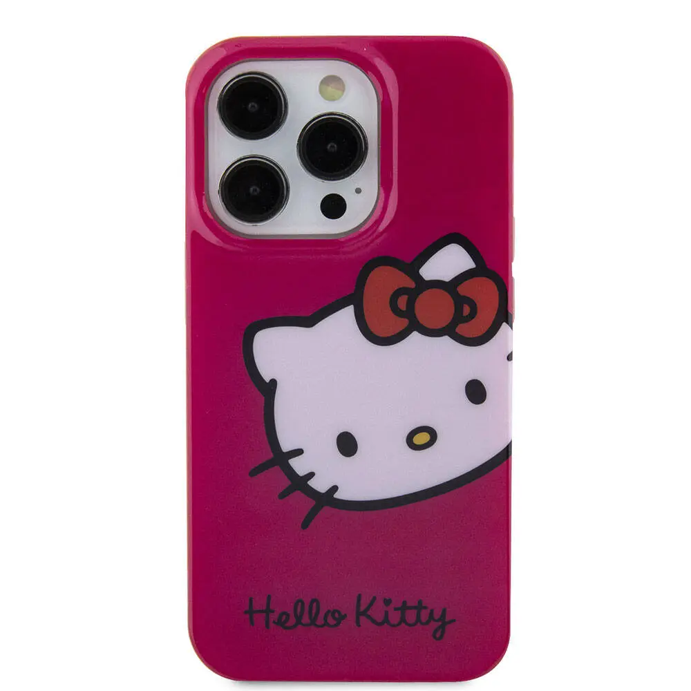 iPhone 15 Pro Max Lisanslı Hello Kitty Kılıf, Pembe ve Beyaz
