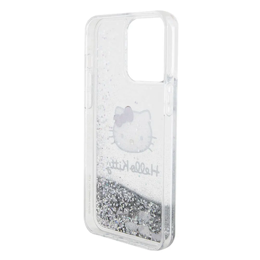 iPhone 15 Pro Max Sıvılı Glitter Kılıf - Hello Kitty Lisanslı