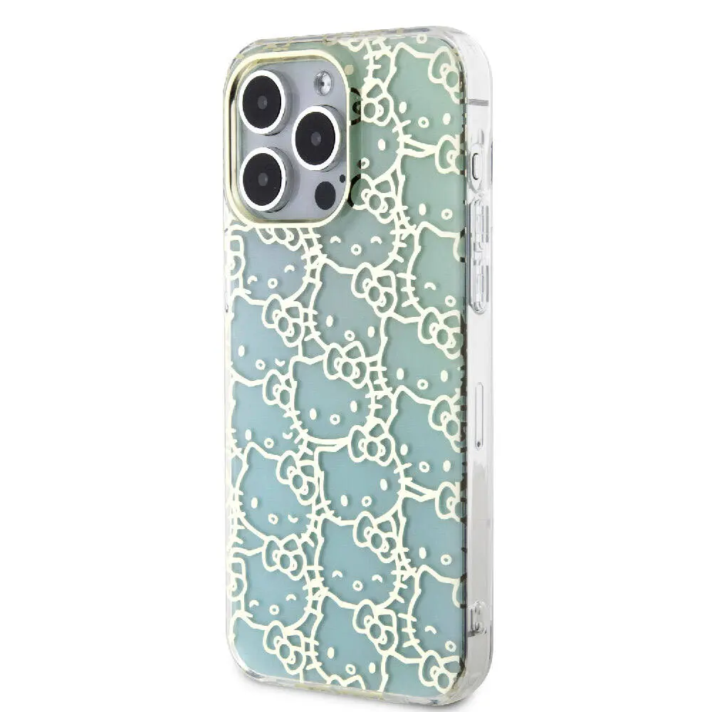 iPhone 15 Pro Max Lisanslı Renk Geçişli Kılıf - Hello Kitty Kitty Head