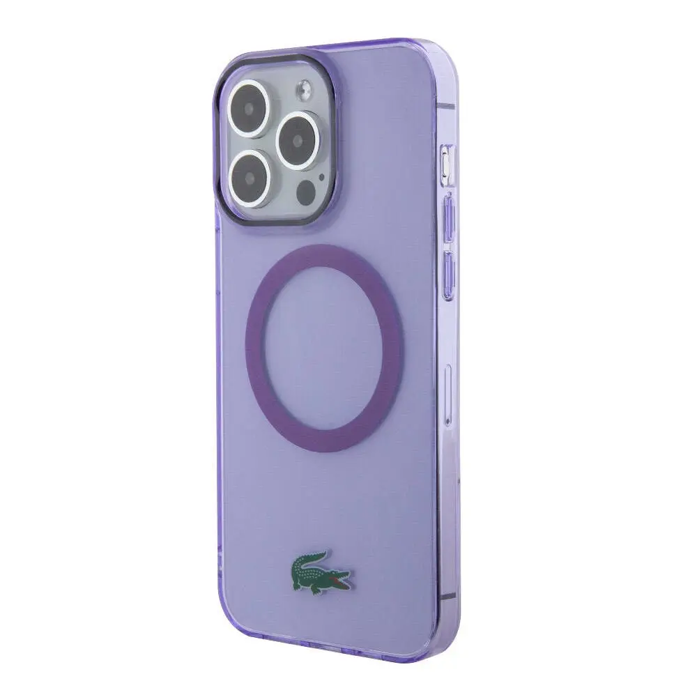iPhone 15 Pro Max MagSafe Uyumlu Hard Kılıf - Lacoste Timsah Logolu