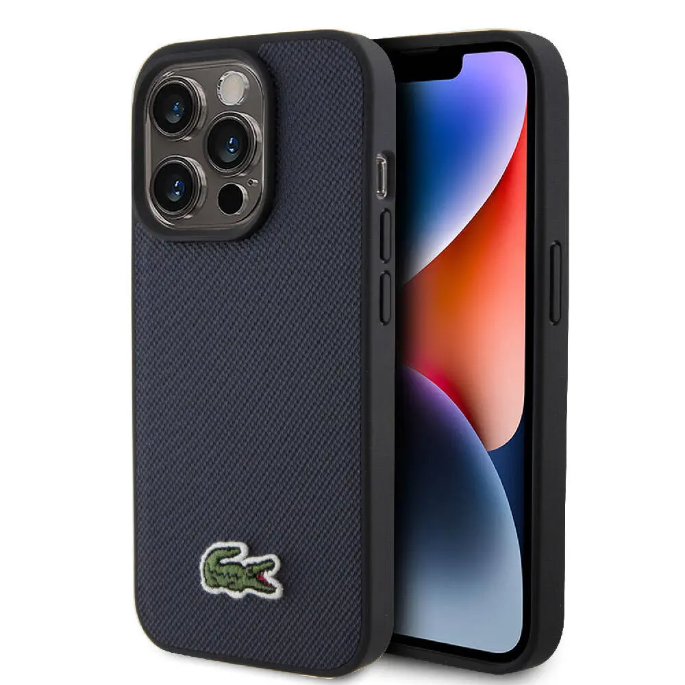 iPhone 15 Pro Max Lacoste Lisanslı PU Pike Desenli Kılıf