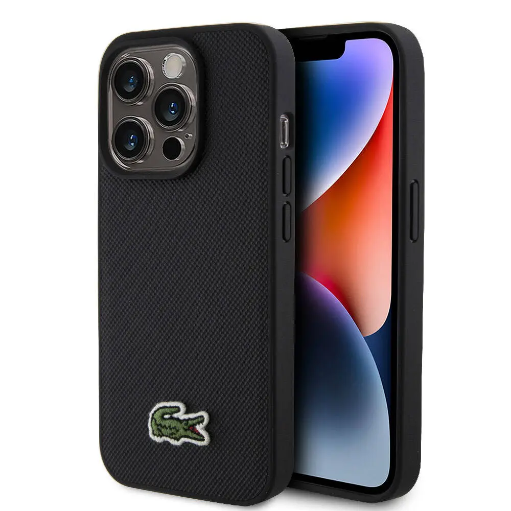 iPhone 15 Pro Max Lacoste Lisanslı PU Pike Desenli Kılıf