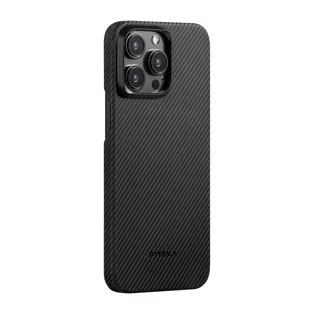 iPhone 15 Pro Max MagSafe Uyumlu Aramid Fiber Kılıf - Pitaka Ultra-Slim Classic