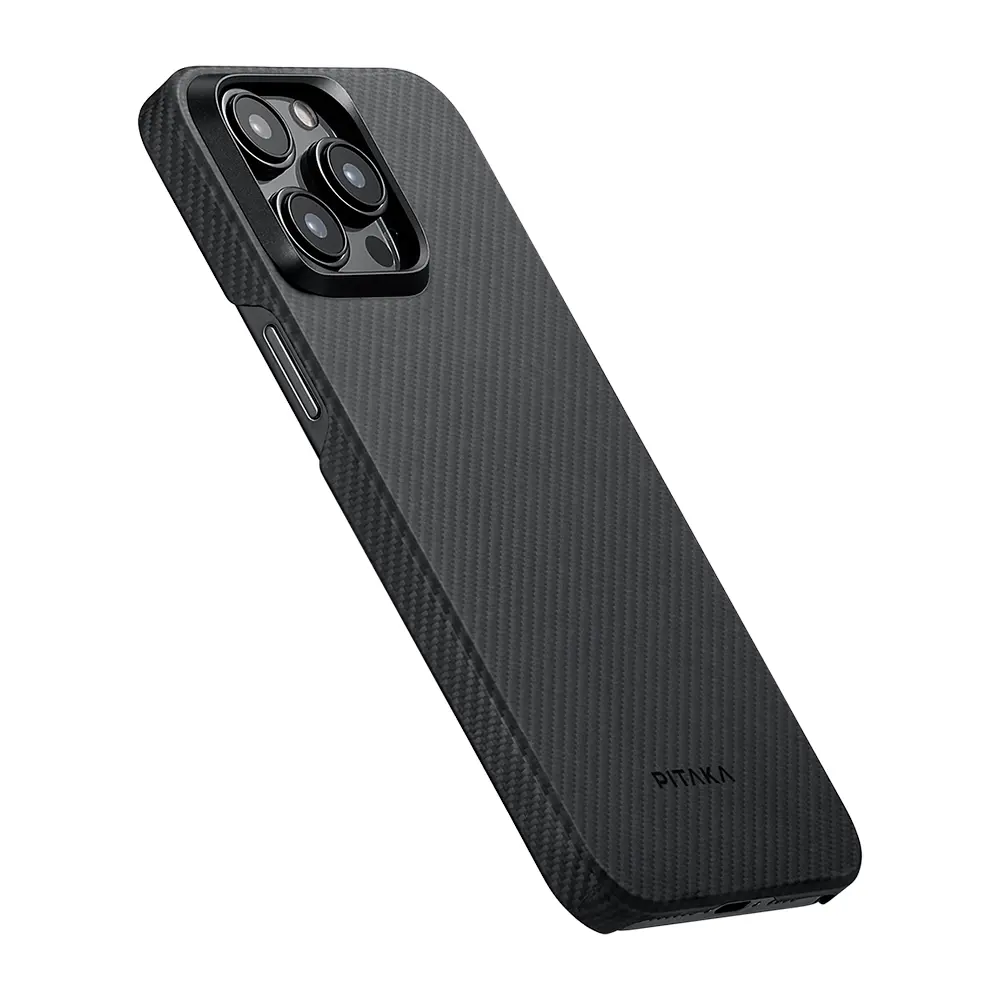 iPhone 15 Pro Max MagSafe Uyumlu Aramid Fiber Kılıf - Pitaka Ultra-Slim Classic