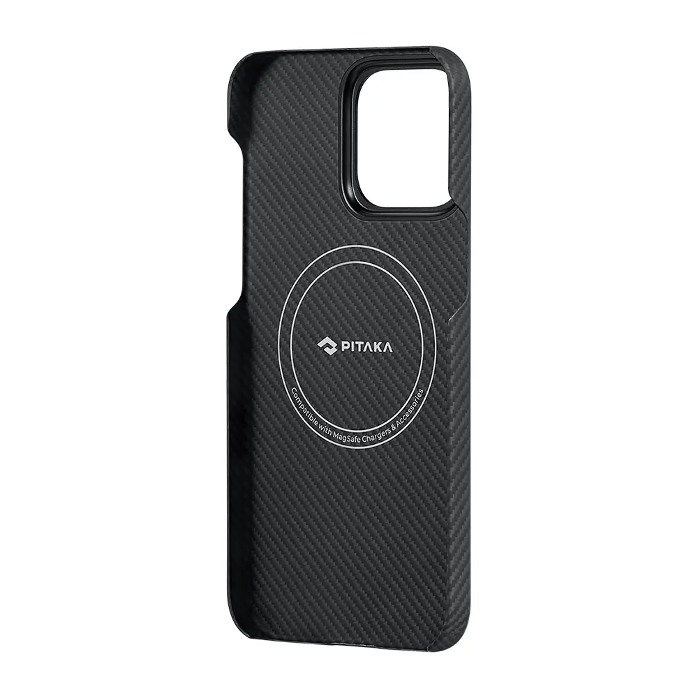 iPhone 15 Pro Max MagSafe Uyumlu Aramid Fiber Kılıf - Pitaka Ultra-Slim Classic