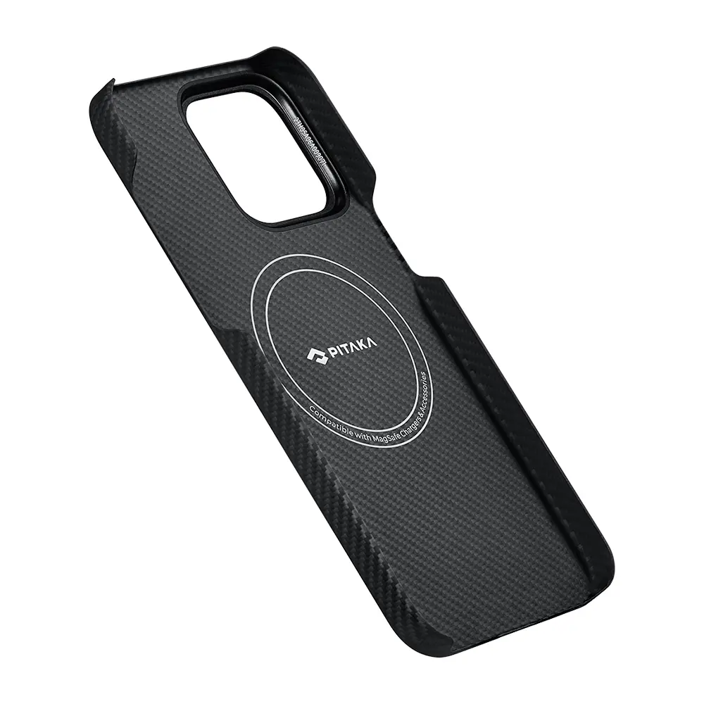 iPhone 15 Pro Max MagSafe Uyumlu Aramid Fiber Kılıf - Pitaka Ultra-Slim Classic