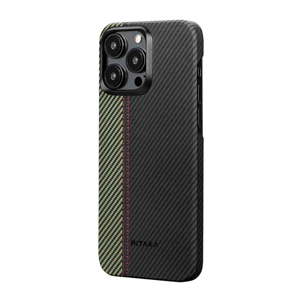 iPhone 15 Pro Max MagSafe Uyumlu Aramid Fiber Kılıf - Pitaka Tactile Woven Orchestra Overture