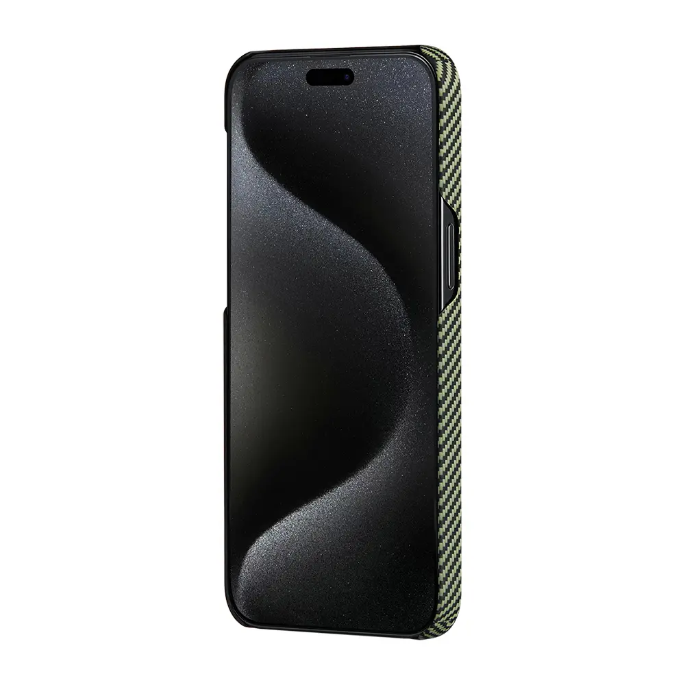 iPhone 15 Pro Max MagSafe Uyumlu Aramid Fiber Kılıf - Pitaka Tactile Woven Orchestra Overture