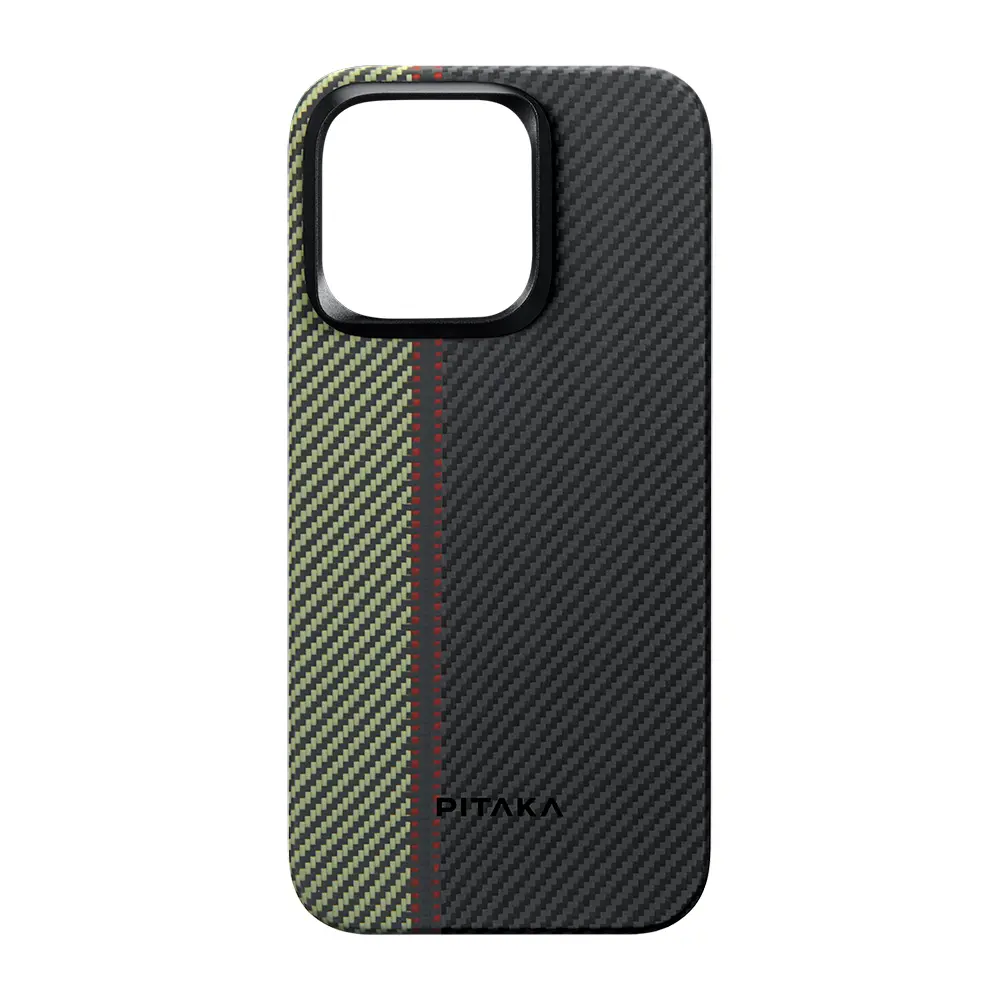 iPhone 15 Pro Max MagSafe Uyumlu Aramid Fiber Kılıf - Pitaka Tactile Woven Orchestra Overture