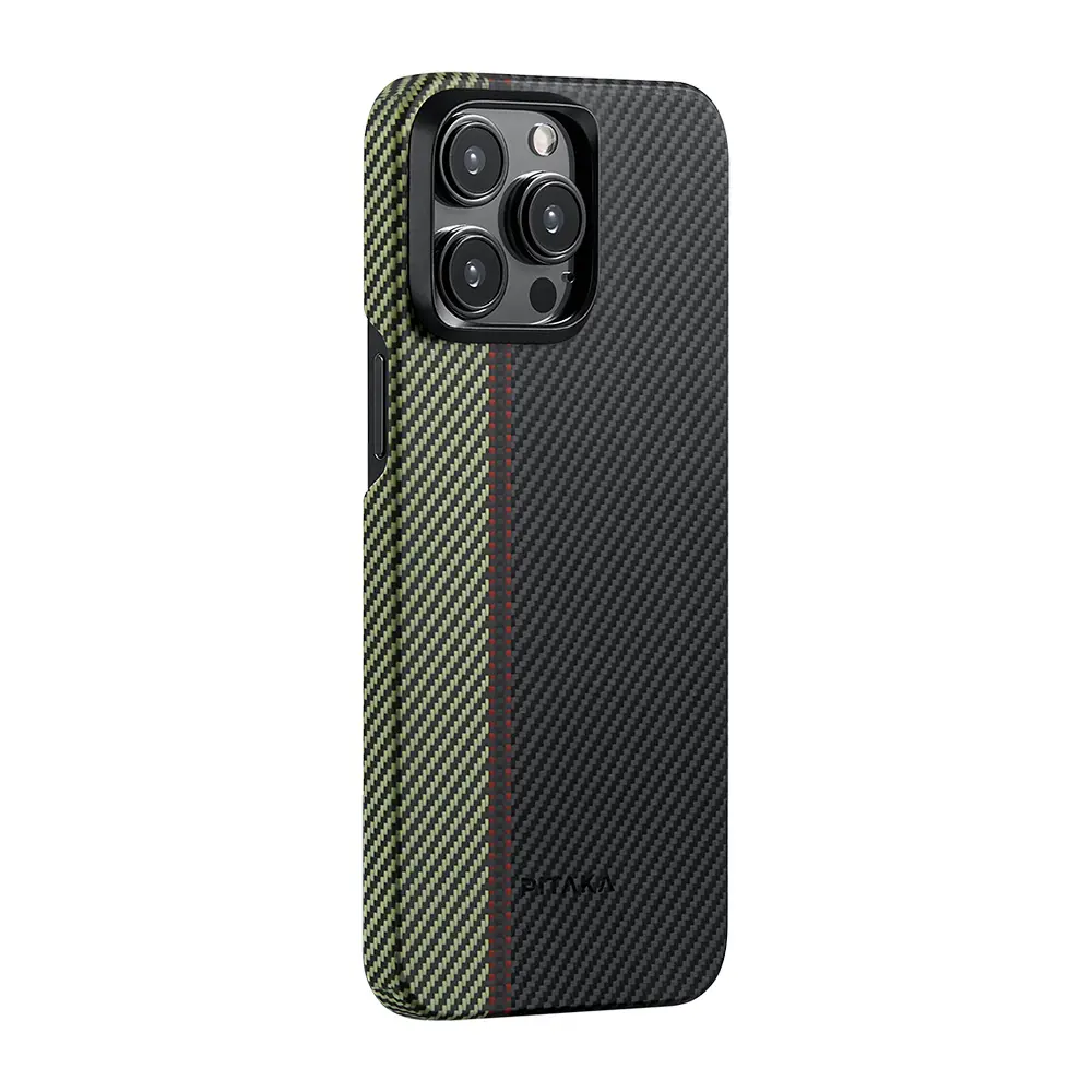 iPhone 15 Pro Max MagSafe Uyumlu Aramid Fiber Kılıf - Pitaka Tactile Woven Orchestra Overture