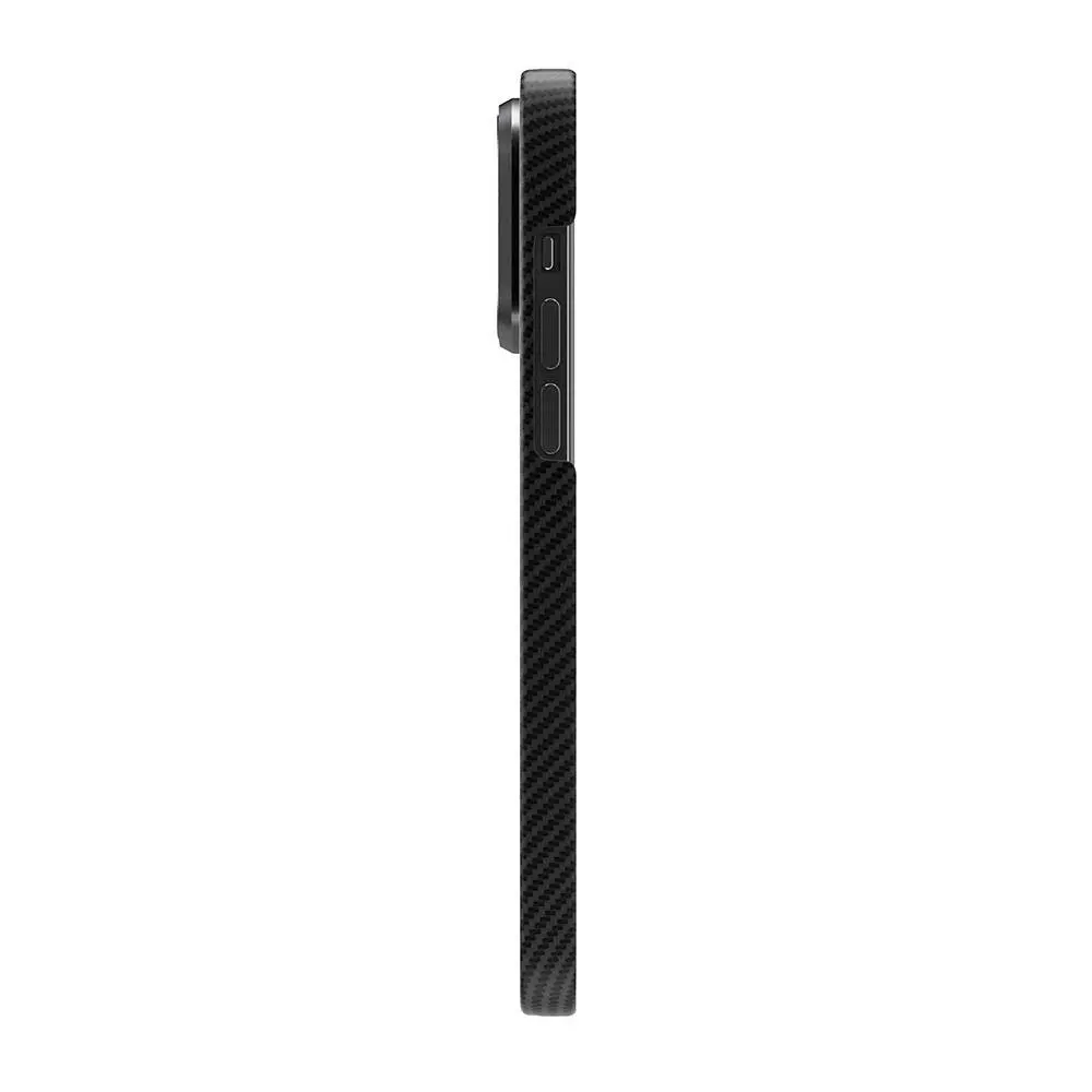 iPhone 15 Pro Max MagSafe Uyumlu Karbon Kılıf, Standlı - Zore Krek