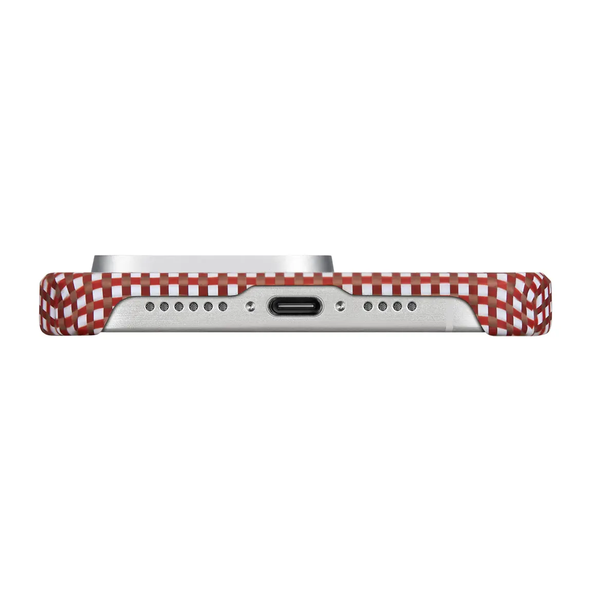 iPhone 15 Pro Max MagSafe Uyumlu Aramid Fiber Kılıf - Pitaka Ultra-Slim Classic Bonfire