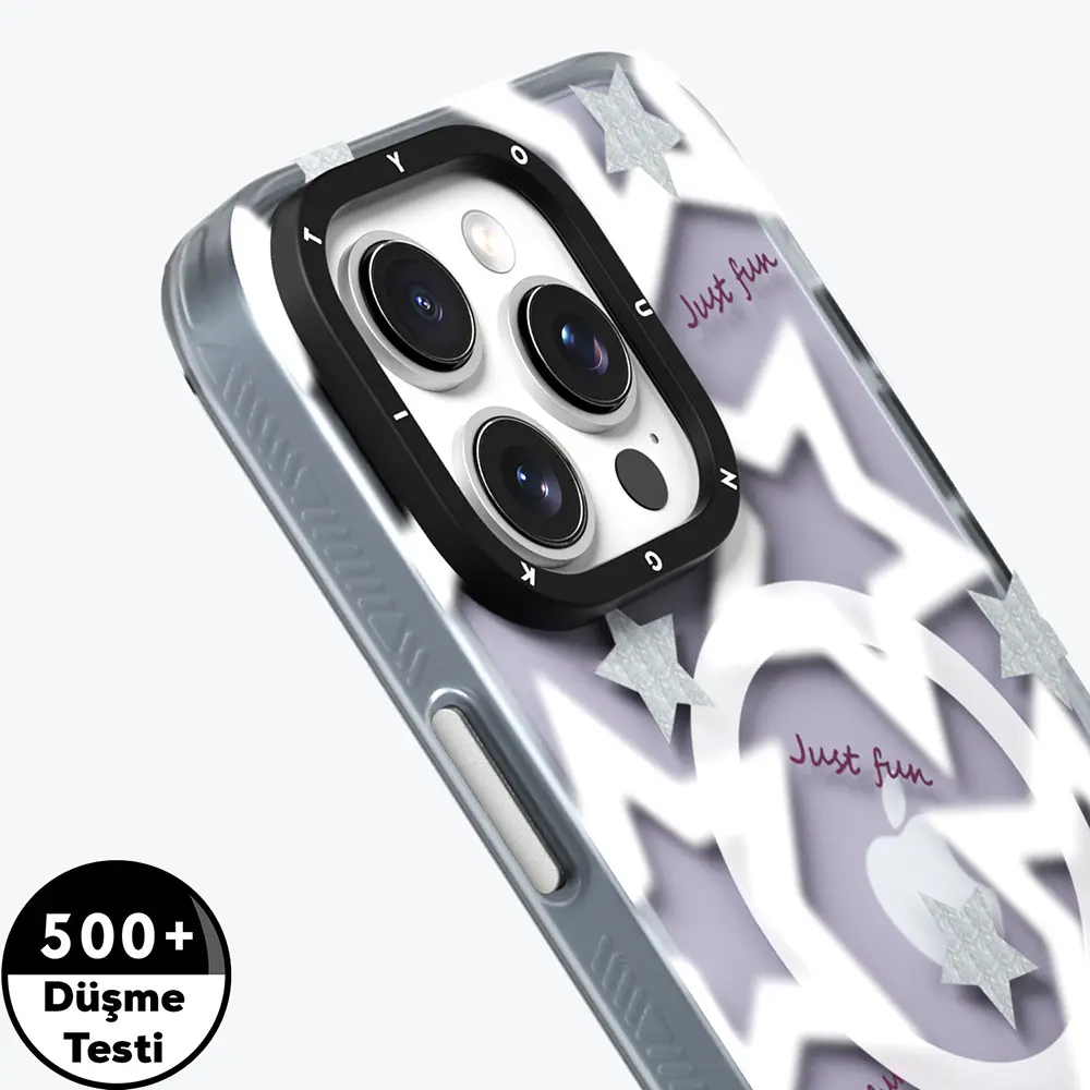 iPhone 15 Pro Max MagSafe Uyumlu Çift Katmanlı Kılıf - Youngkit Star&Butterfly