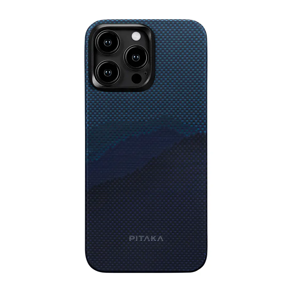 iPhone 15 Pro Max MagSafe Uyumlu Aramid Fiber Kılıf - Pitaka Tactile Woven Starpeak