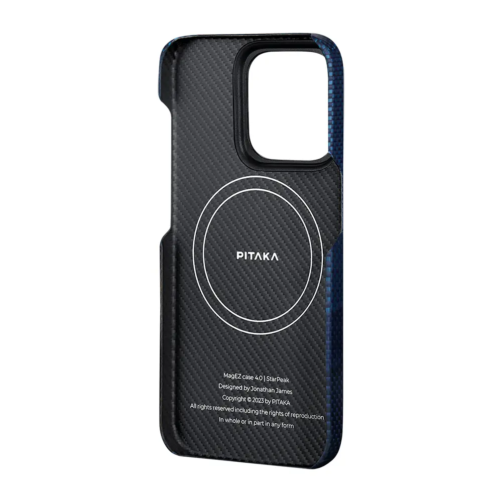 iPhone 15 Pro Max MagSafe Uyumlu Aramid Fiber Kılıf - Pitaka Tactile Woven Starpeak