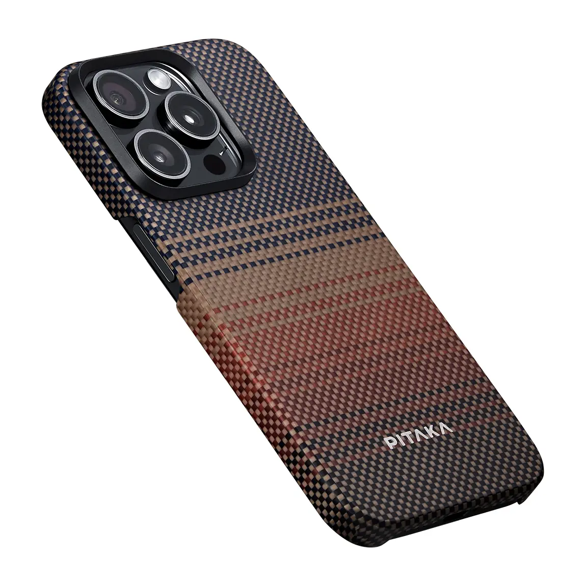 iPhone 15 Pro Max MagSafe Uyumlu Aramid Fiber Kılıf - Pitaka Sunset-Moonrise Sunset