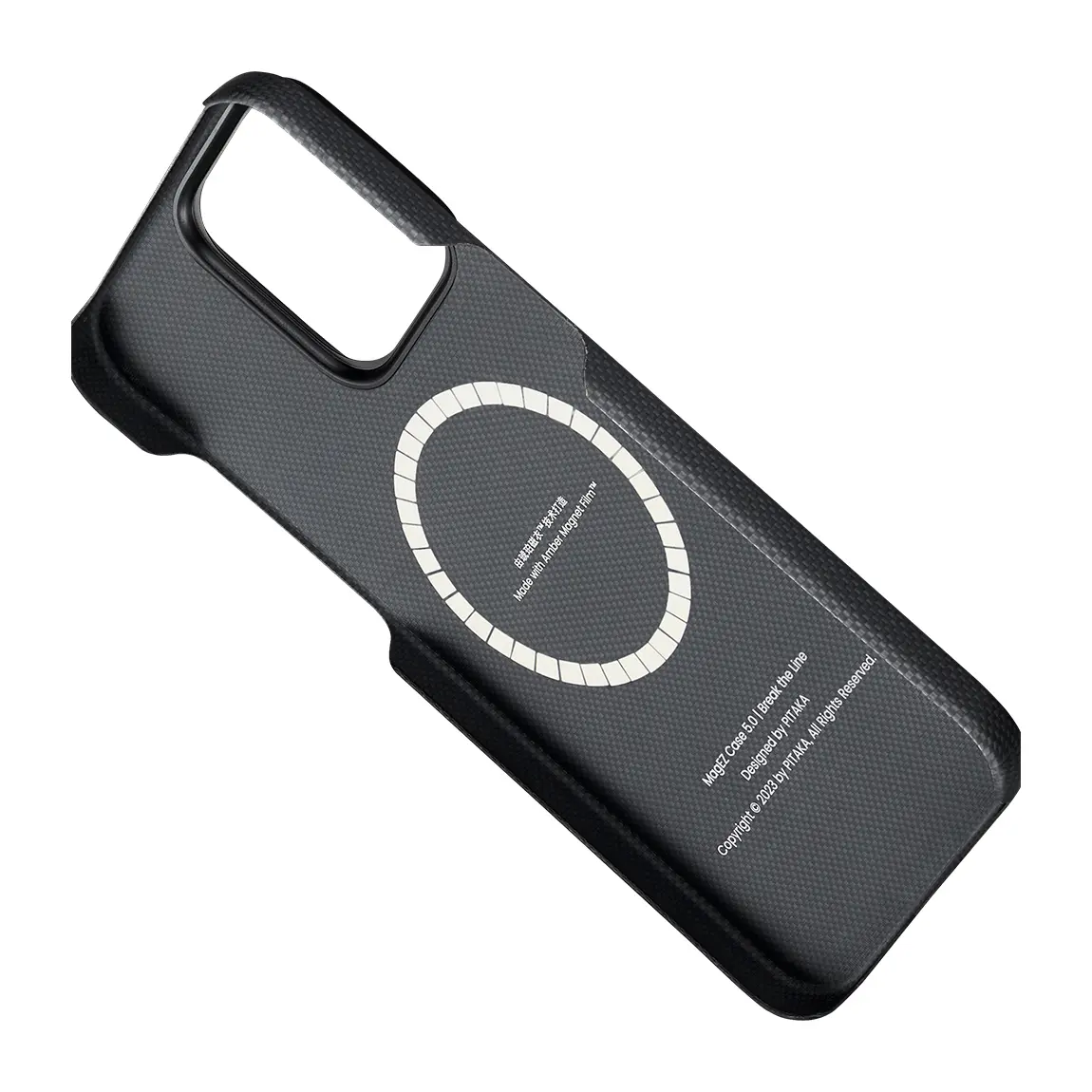 iPhone 15 Pro Max MagSafe Uyumlu Aramid Fiber Kılıf - Pitaka Tactile Woven Break The Line