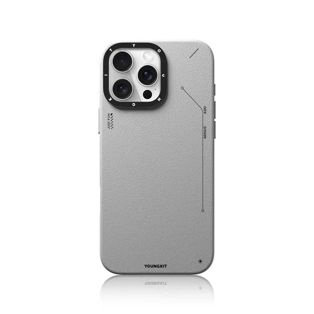 iPhone 15 Pro Max MagSafe Uyumlu Mat Deri Desenli Kılıf - Youngkit Tech Fashion