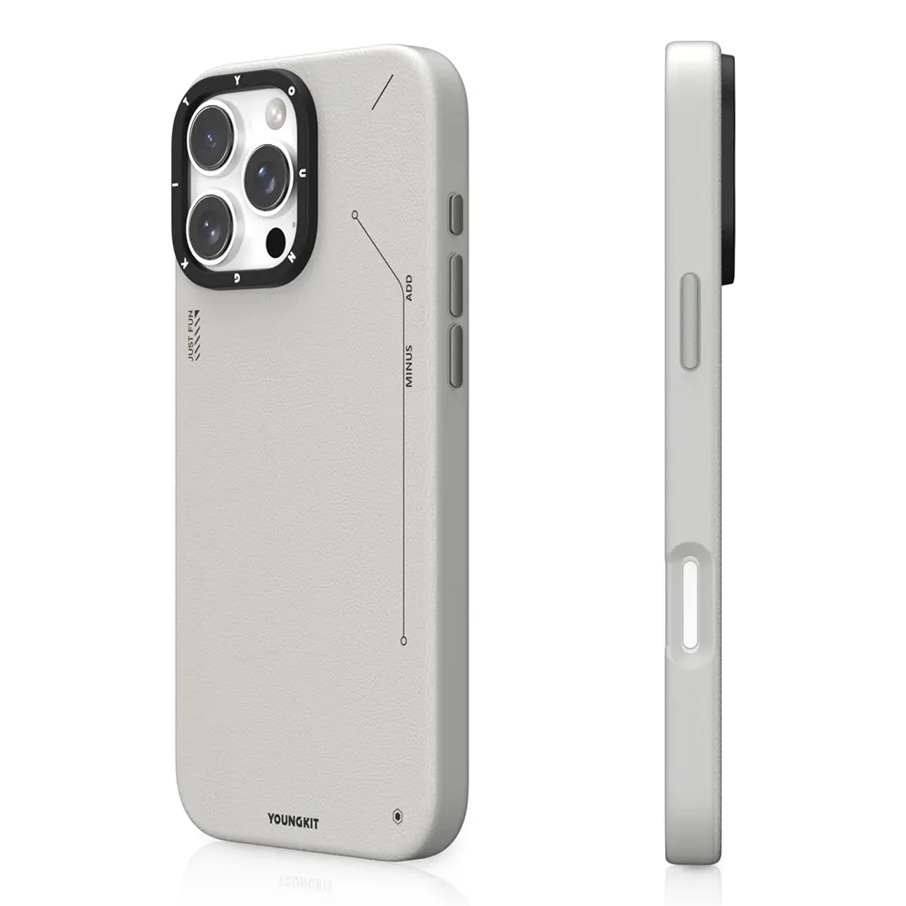 iPhone 15 Pro Max MagSafe Uyumlu Mat Deri Desenli Kılıf - Youngkit Tech Fashion