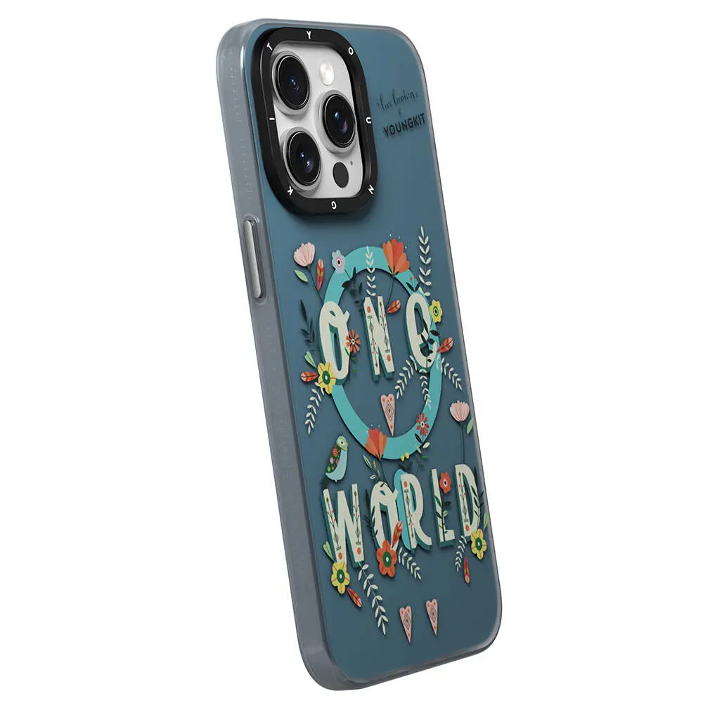 iPhone 15 Pro Max MagSafe Uyumlu Kılıf - Youngkit Colorful Life Bee Brown