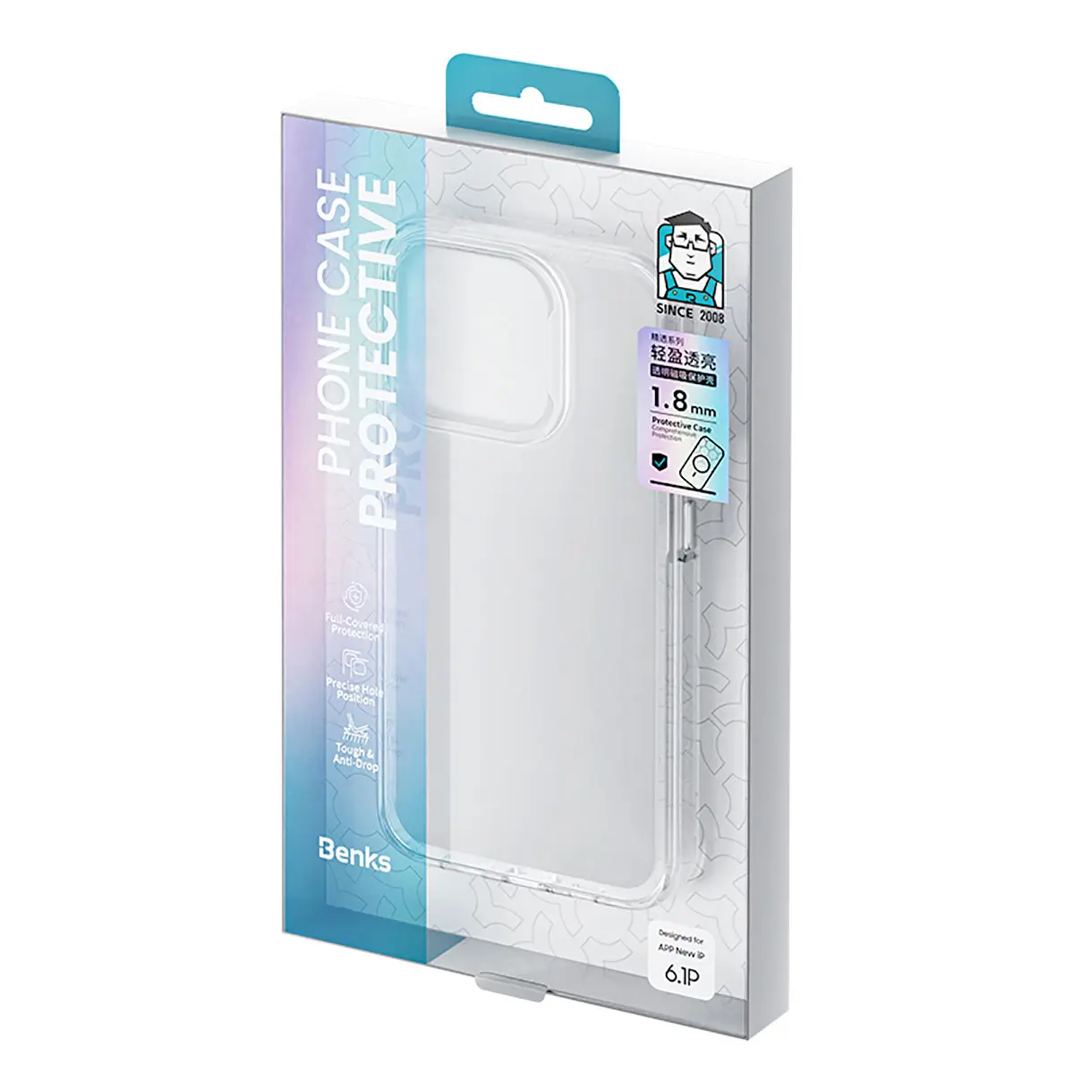 iPhone 15 Pro Max MagSafe Uyumlu Şeffaf Kılıf - Benks Crystal
