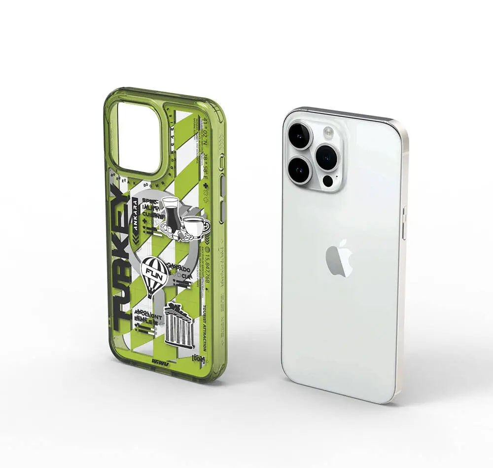 iPhone 15 Pro Max MagSafe Uyumlu Desenli Şeffaf Kılıf - Wiwu A Serisi