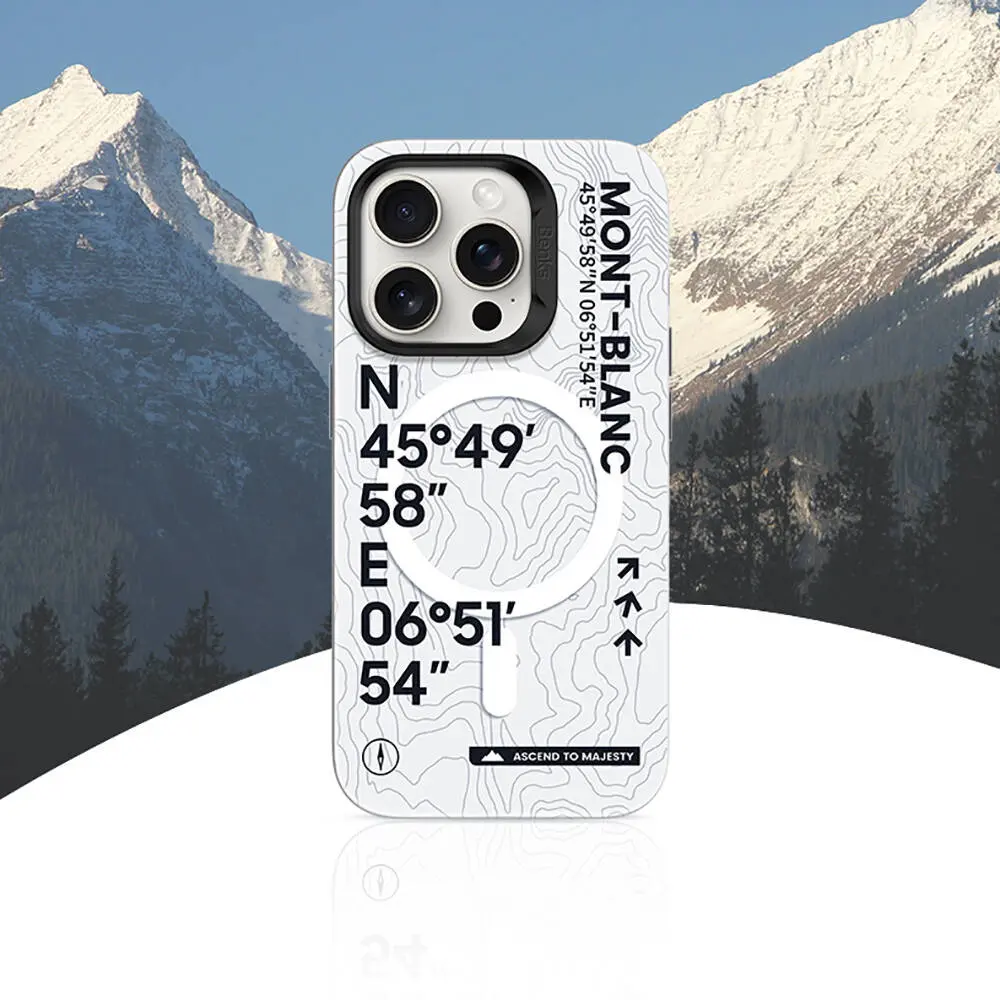 iPhone 15 Pro Max MagSafe Uyumlu Kılıf, Koordinat Desenli - Benks Summit