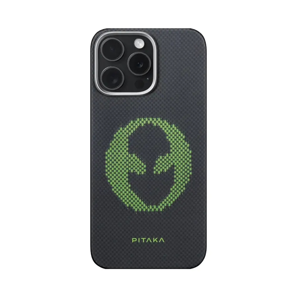iPhone 15 Pro Max MagSafe Uyumlu Aramid Fiber Kılıf - Pitaka Tactile Woven Aries