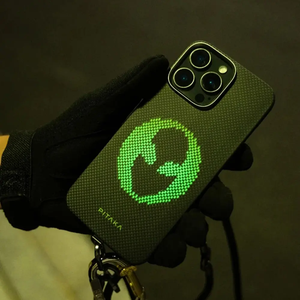 iPhone 15 Pro Max MagSafe Uyumlu Aramid Fiber Kılıf - Pitaka Tactile Woven Aries
