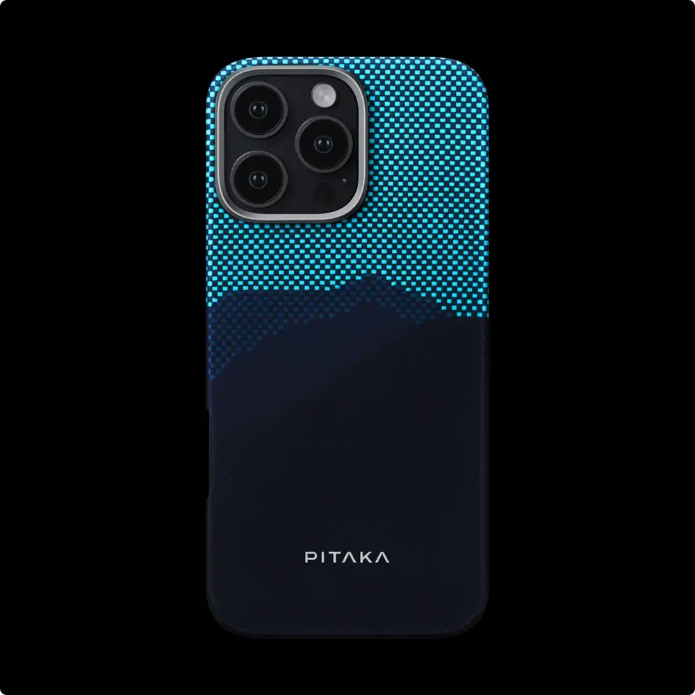 iPhone 15 Pro Max MagSafe Uyumlu Aramid Fiber Kılıf - Pitaka Tactile Woven Starpeak
