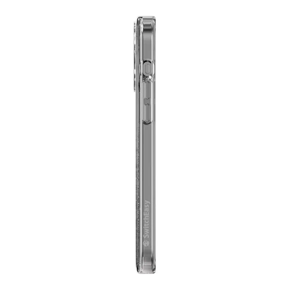 iPhone 15 Pro Max MagSafe Uyumlu Şeffaf Simli Kılıf - Switcheasy Starfield-M