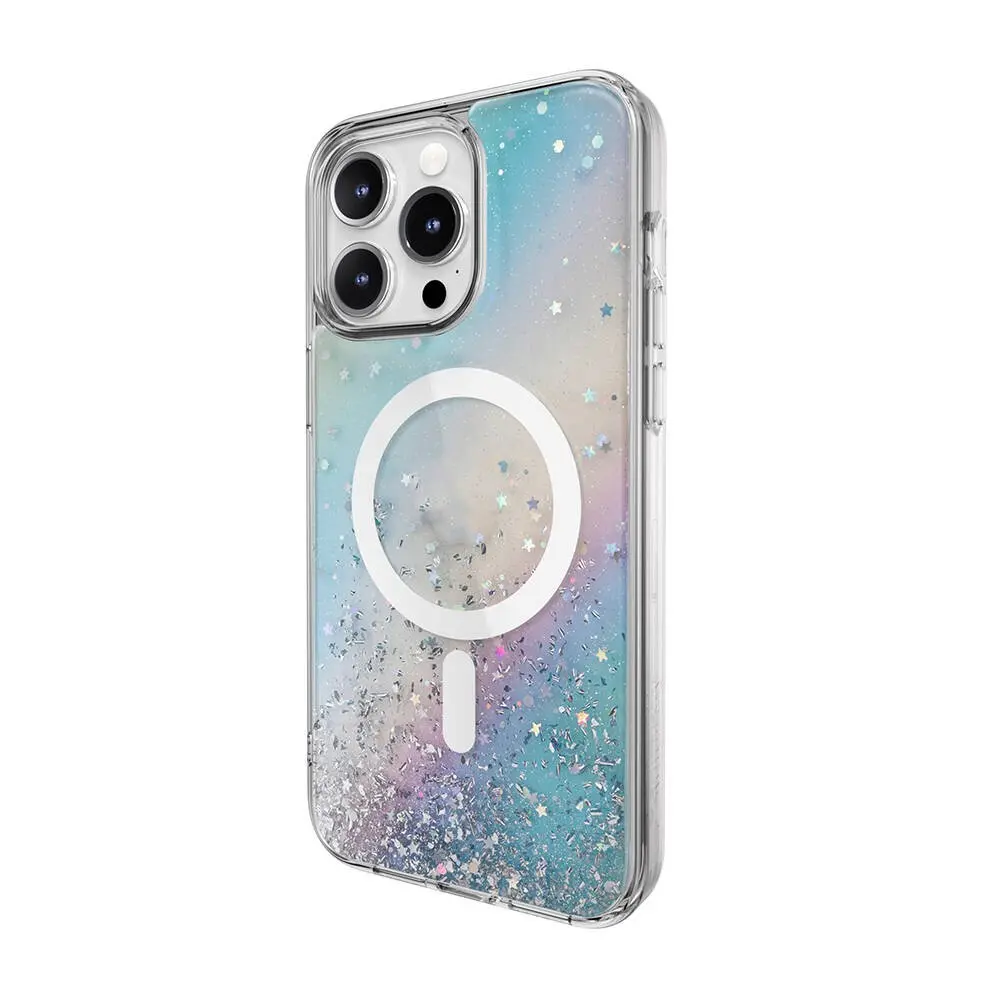 iPhone 15 Pro Max MagSafe Uyumlu Şeffaf Simli Kılıf - Switcheasy Starfield-M