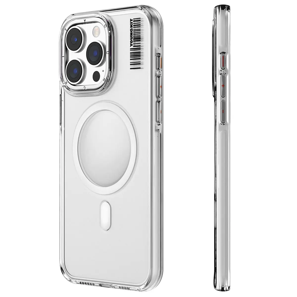 iPhone 15 Pro Max MagSafe Uyumlu Şeffaf Kılıf - Youngkit Crystal Shield