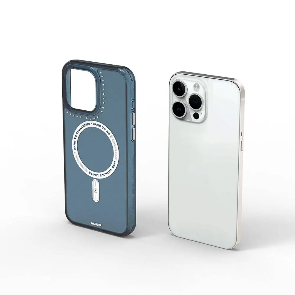 iPhone 15 Pro Max MagSafe Uyumlu Şeffaf Kılıf - Wiwu Basic Color J