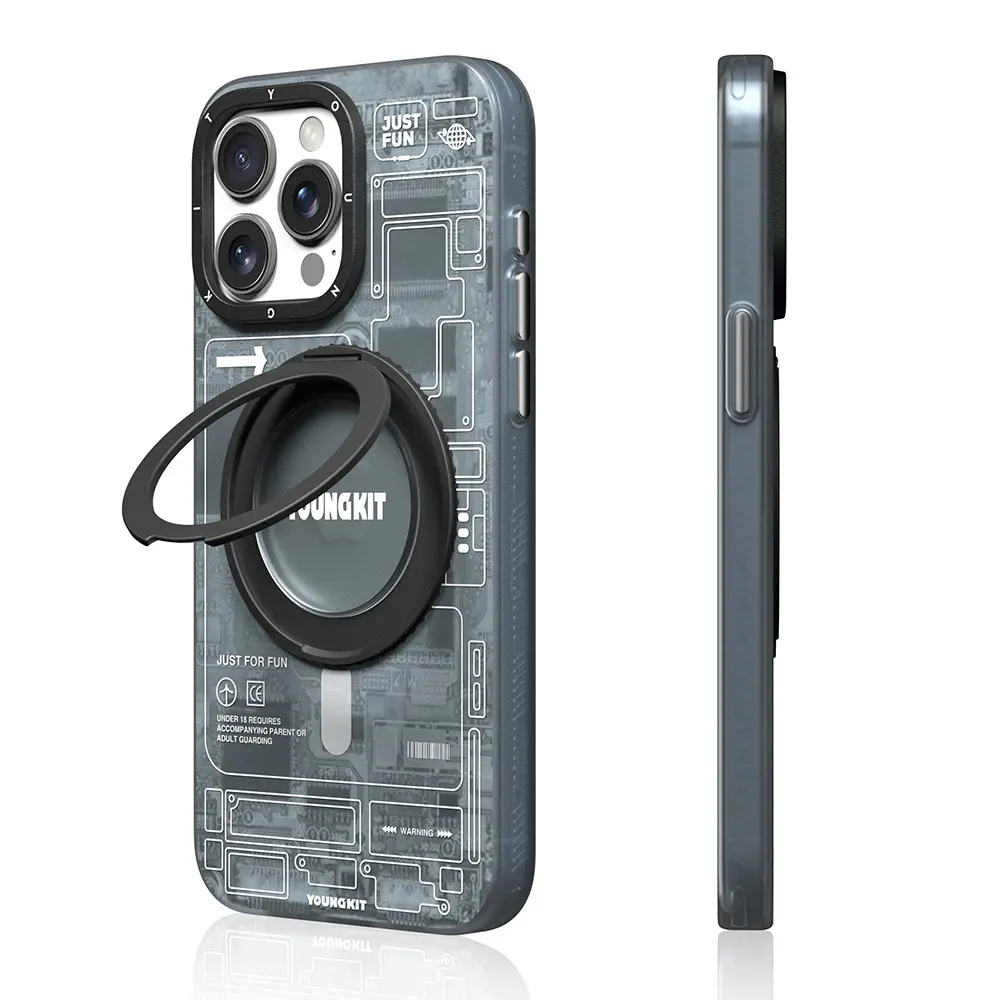 iPhone 15 Pro Max MagSafe Uyumlu 360° Standlı Kılıf - Youngkit Technology