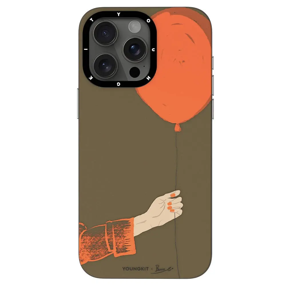 iPhone 15 Pro Max MagSafe Uyumlu Kılıf - Youngkit Orange Serisi Flying Balloon