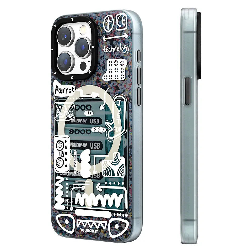 iPhone 15 Pro Max MagSafe Uyumlu Kılıf - Youngkit Dark Matter