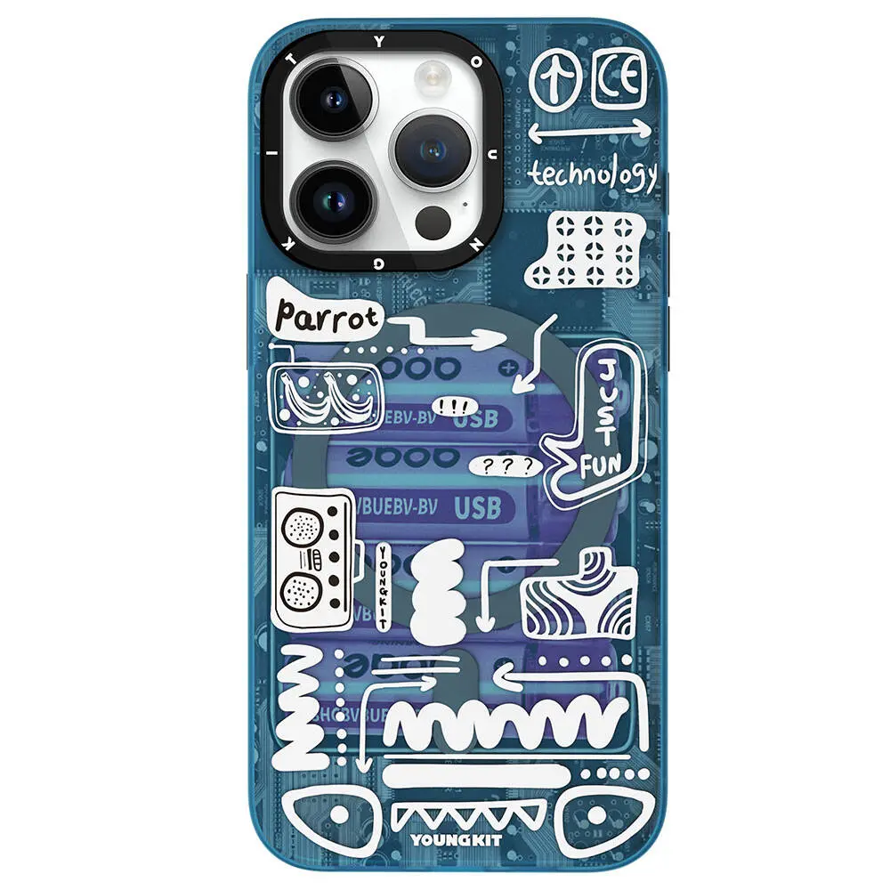 iPhone 15 Pro Max MagSafe Uyumlu Kılıf - Youngkit Dark Matter