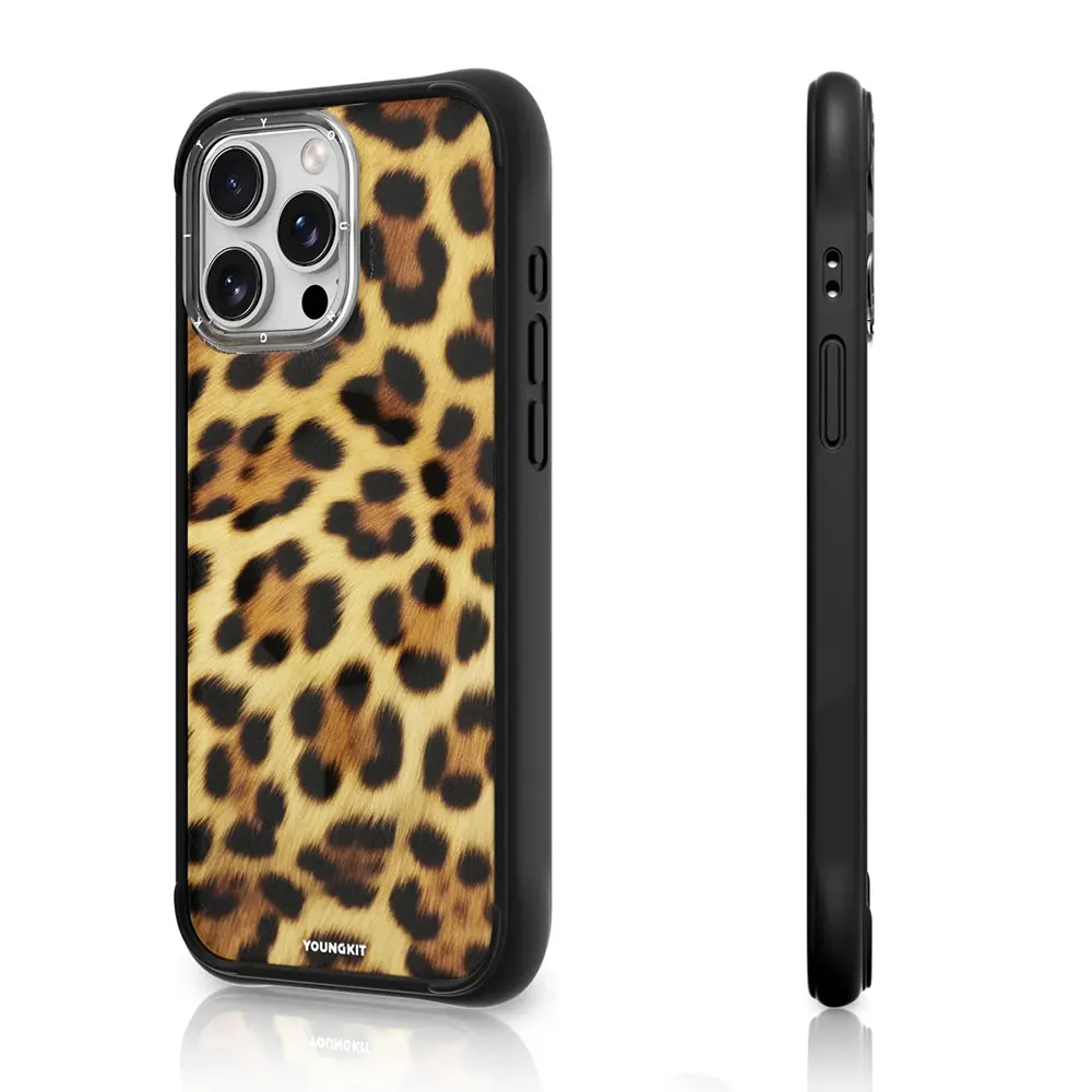 iPhone 15 Pro Max MagSafe Uyumlu Kılıf - Youngkit Leopard