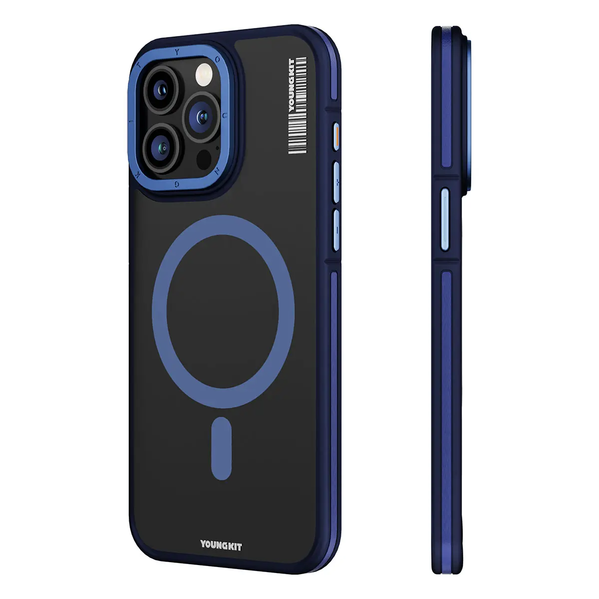 iPhone 15 Pro Max MagSafe Uyumlu Şeffaf Kılıf - Youngkit Rock Sand