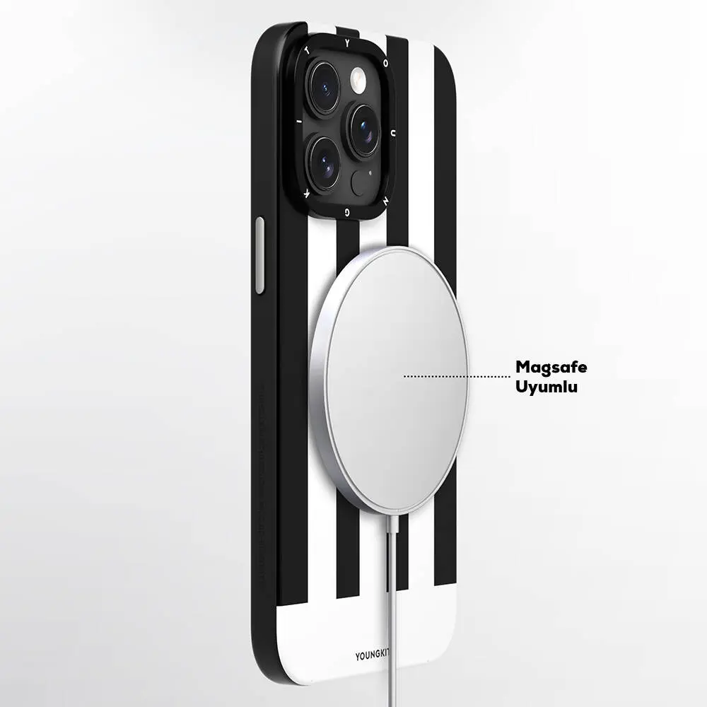 iPhone 15 Pro Max MagSafe Uyumlu Kılıf - Youngkit Striped Piano Keys