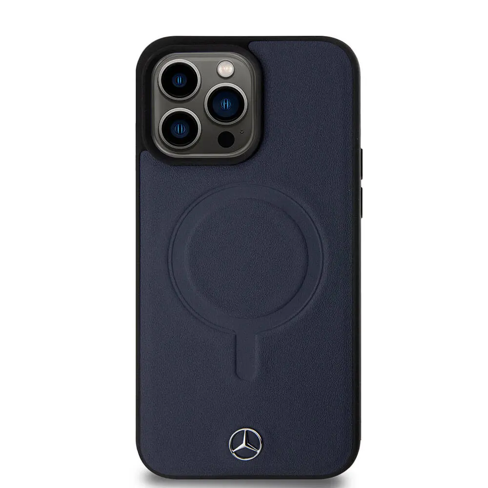 iPhone 15 Pro Max MagSafe Uyumlu Deri Kılıf - Mercedes Benz