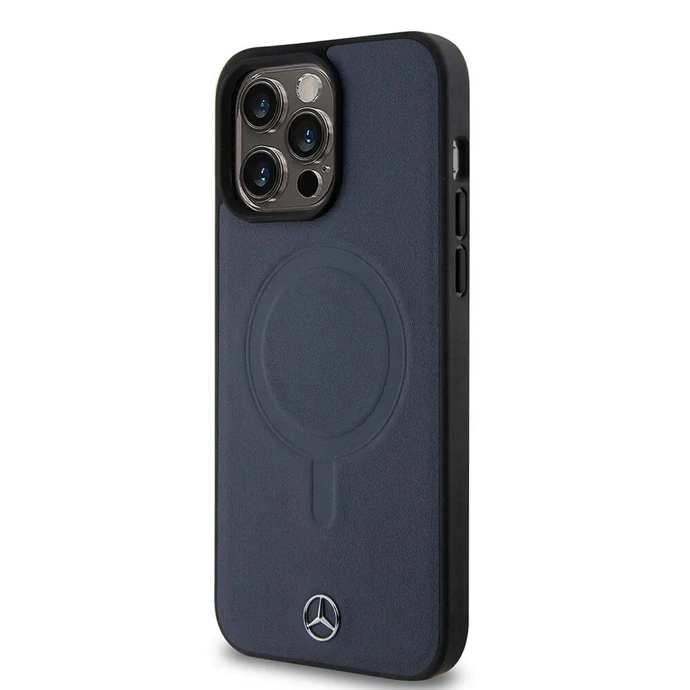 iPhone 15 Pro Max MagSafe Uyumlu Deri Kılıf - Mercedes Benz