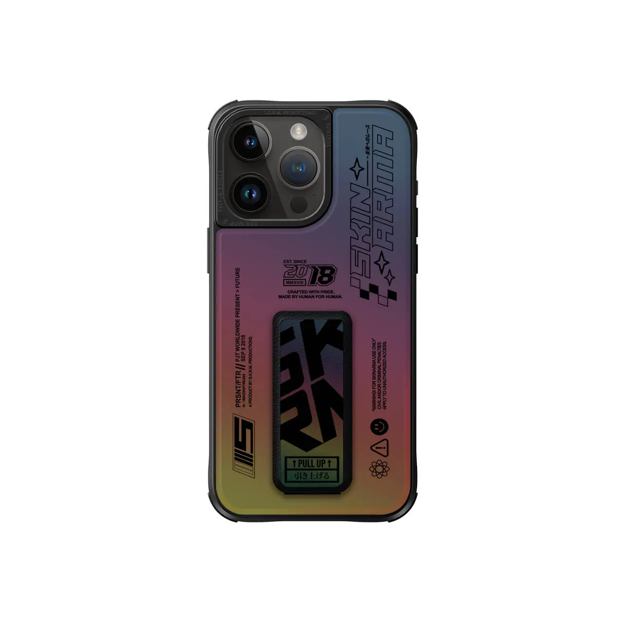 iPhone 15 Pro Max Standlı Deri Görünümlü Kılıf - Skinarma Kira Kobai